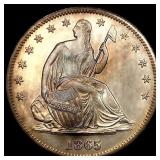 1865 Seated Liberty Half Dollar
