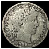 1906-D Silver Barber Half Dollar LIGHTLY CIRCULATE