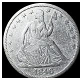 1846-O Silver Half Dollar ABOUT UNCIRCULATED