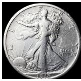 1918-S Silver Walking Liberty Half Dollar NEARLY U