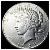 1927 Silver Peace Dollar CLOSELY UNCIRCULATED