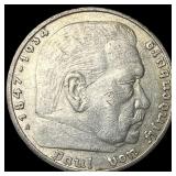 1936 Germany Silver 5 Reichsmark