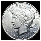 1923 Silver Peace Dollar CLOSELY UNCIRCULATED