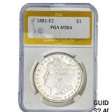 1881-CC Morgan Silver Dollar PGA MS64