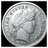 1901-S Silver Barber Dime NEARLY UNCIRCULATED