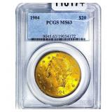 1904 $20 Gold Double Eagle PCGS MS63