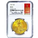 1924 $20 Gold Double Eagle NGC MS65