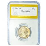 1947-S Washington Silver Quarter PGA MS67