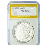 1878 Rev 79 Morgan Silver Dollar PGA AU58