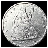 1874-S Silver Half Dollar CLOSELY UNCIRCULATED