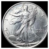 1936-S Silver Walking Liberty Half Dollar UNCIRCUL