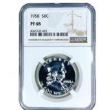 1958 Franklin Half Dollar NGC PF68