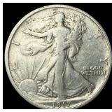 1917-D Silver Walking Liberty Half Dollar ABOUT UN