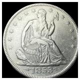 1853 Arrows Seated Liberty Half Dollar CLOSELY UNC
