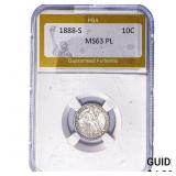 1888-S Seated Liberty Dime PGA MS63 PL