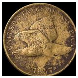 1857 Copper-Nickel Flying Eagle Cent ABOUT UNCIRCU