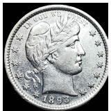 1893 Silver Barber Quarter CLOSELY UNCIRCULATED