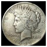 1921 Silver Peace Dollar ABOUT UNCIRCULATED
