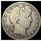 1913 Barber Half Dollar NICELY CIRCULATED