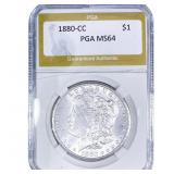 1880-CC Morgan Silver Dollar PGA MS64