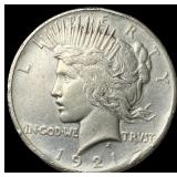 1921 Silver Peace Dollar NEARLY UNCIRCULATED