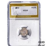 1830 Capped Bust Half Dime PGA MS64