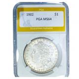 1902 Morgan Silver Dollar PGA MS64