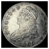 1809 Capped Bust Half Dollar NEARLY UNCIRCULATED