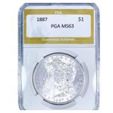 1887 Morgan Silver Dollar PGA MS63