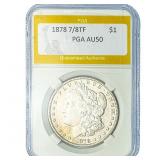 1878 7/8TF Morgan Silver Dollar PGA AU50