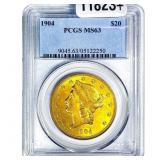 1904 $20 Gold Double Eagle PCGS MS63