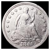 1855 Silver Half Dime LIGHTLY CIRCULATED