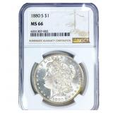 1880-S Morgan Silver Dollar NGC MS66