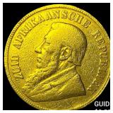 1897 South Africa Gold 1 Pond .235 AGW