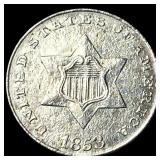 1853 Silver Three-Cent Piece CLOSELY UNCIRCULATED