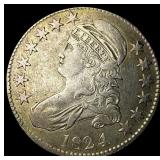 1824 Capped Bust Half Dollar NEARLY UNCIRCULATED