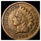 1909-S Indian Head Cent LIGHTLY CIRCULATED