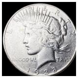 1928-S Silver Peace Dollar NEARLY UNCIRCULATED