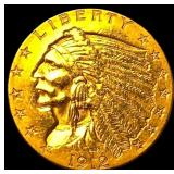 1912 Indian Head Gold $2.50 Quarter Eagle UNCIRCUL