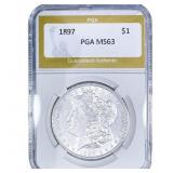 1897 Morgan Silver Dollar PGA MS63