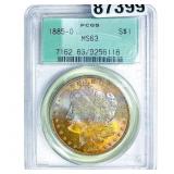 1885-O Morgan Silver Dollar PCGS MS63