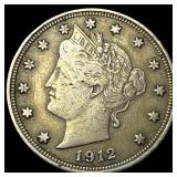 1912-S Liberty Head Nickel NEARLY UNCIRCULATED