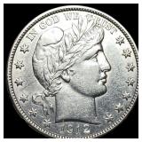 1912-D Silver Barber Half Dollar CLOSELY UNCIRCULA