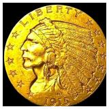 1915 Indian Head Gold $2.50 Quarter Eagle CLOSELY