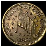 1863 Civil War Token - Dix "The Flag of Our Union