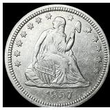 1857 Seated Liberty Quarter ABOUT UNCIRCULATED