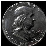 1952-S Silver Half Dollar Franklin GEM PROOF
