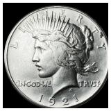 1921 Silver Peace Dollar CLOSELY UNCIRCULATED