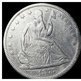 1877 Seated Liberty Half Dollar ABOUT UNCIRCULATED