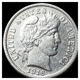 1916-S Silver Barber Dime CLOSELY UNCIRCULATED